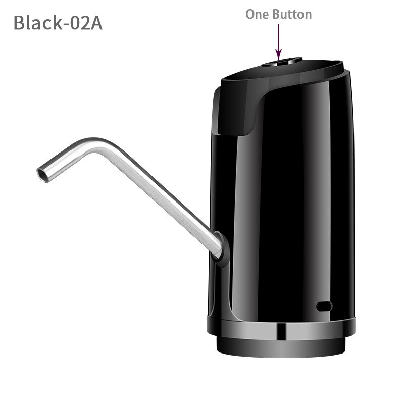 Kbxstart Electric Bottled Water Dispenser Pump Wireless USB Drinking Water Bottle Suction Mini Dispensador De Agua Fria Electric: Black 02A