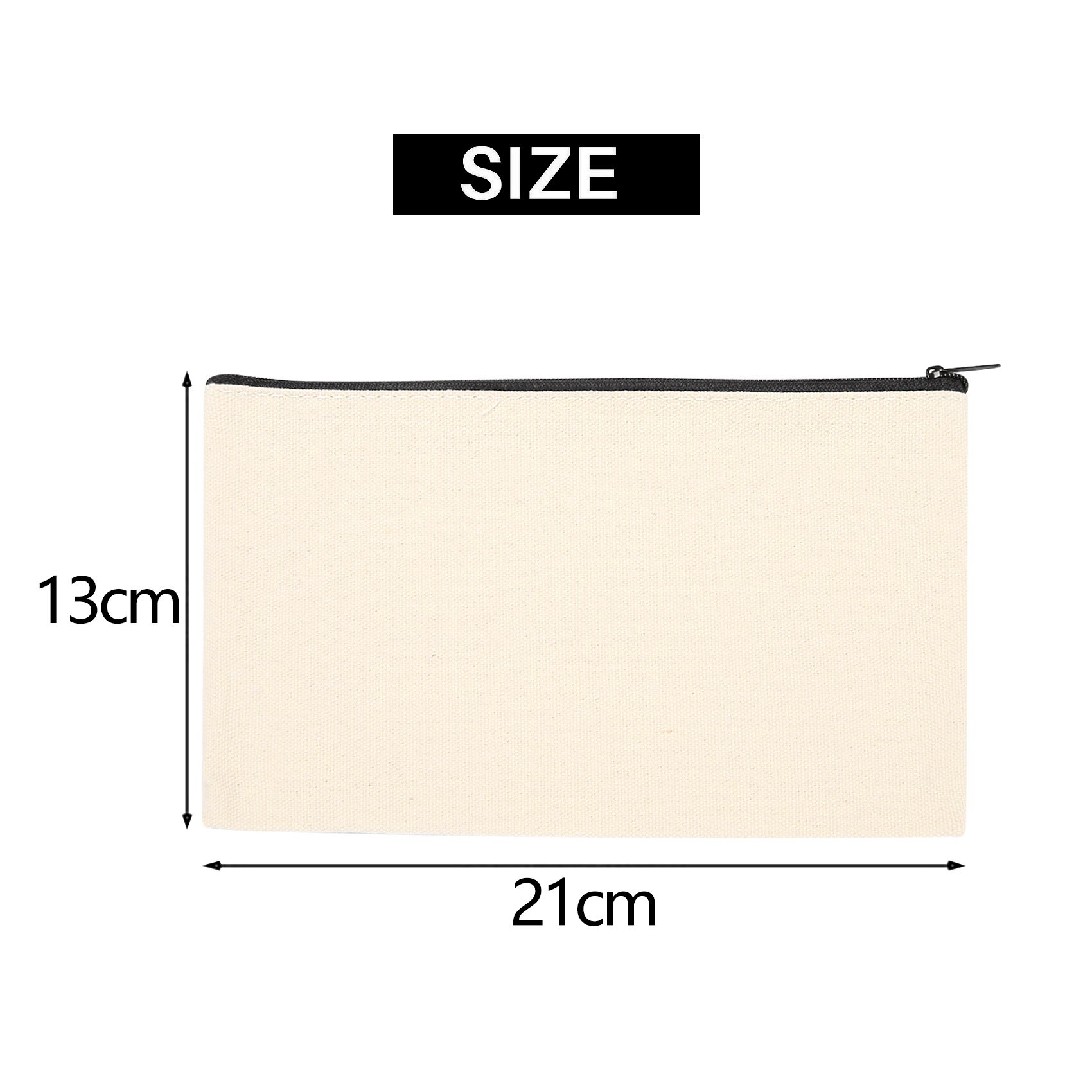 20Pcs Canvas Zip Bag Canvas Potlood Tas Canvas Cosmetische Tas Diy Craft Tas Cosmetische Tas Reizen Diy Ambachten School cosmetische Zak