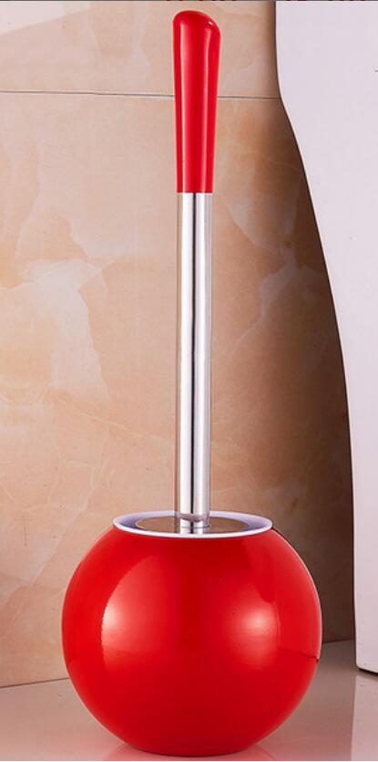 European Toilet Brush SetStainless Steel Round Base Color Toilet Brush, Bathroom Toilet Clean Brush Toilet Brush Set: SMT337-247-RE