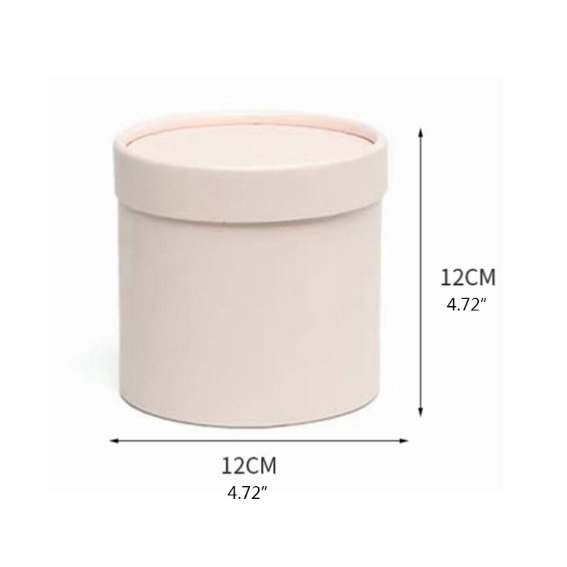 Box with Lids for Cardboard Flower Boxes Cylindrical Packaging Floral Paper Box Bucket Wedding Valentine’s Day