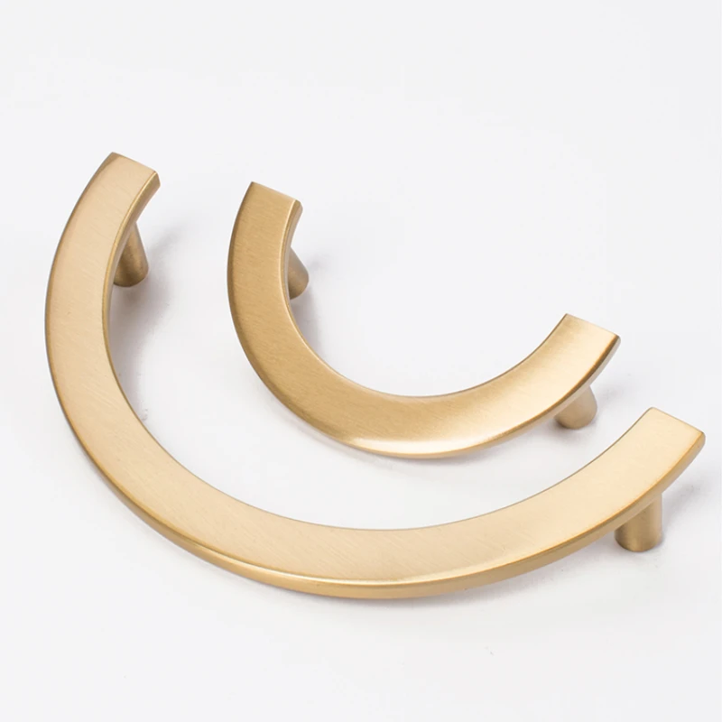 Puur messing halfronde handgreep stijl meubelkleding en schoenenkast Gouden zichtbare knop Lichte luxe eenvoudige lade
