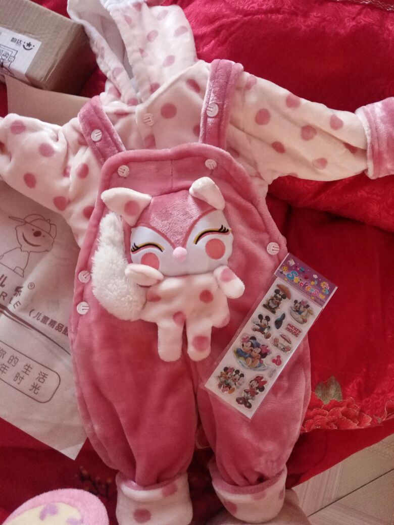 Baby pige dejlige bomulds-polstret jakkesæt