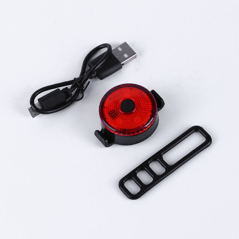 Luz de bicicleta MTB, luz de advertencia de conducción nocturna, tija de sillín, luz trasera, lámpara de luz trasera, linterna, accesorios para bicicleta: Rojo