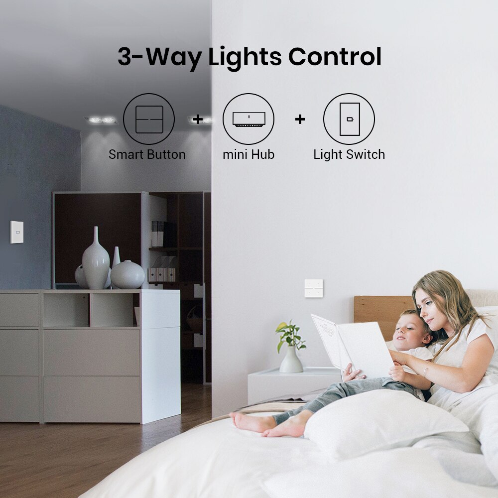 BroadLink Smart 4Button Kit Wireless Smart Scene Controller Smart Life Remote Control Button Light Switch 4 Gang Switch Panel