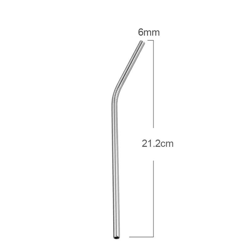 Stainless Steel Drinking Straws Eco Friendly Reusable Drinking Straw For Smoothies Cocktails Bar Accessories Straws With Brushes