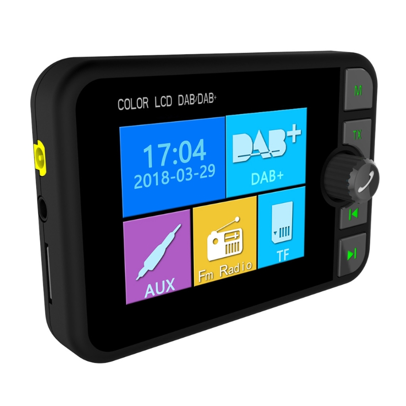 Digital Car Dab/dab+ Radio Adapter 2.4" Lcd Bluetooth-compatible Fm Transmitter