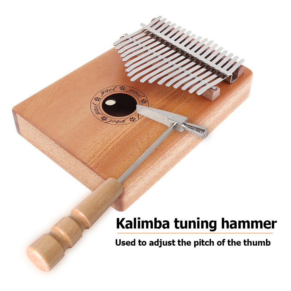 Kalimba Tuning Hamer Duim Piano Draagbare Houten Handvat Metalen Duim Instrument Tuning Hamer Geschikt Voor Alle Maten Van Kalimba