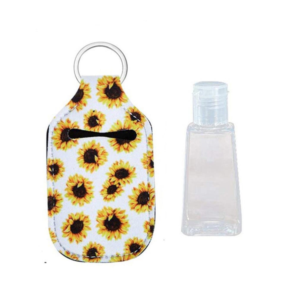 Hand Sanitizer Keychain Holder Travel Bottle Refillable Containers 30ml Flip Cap Reusable Bottles With Keychain Carrier: 3