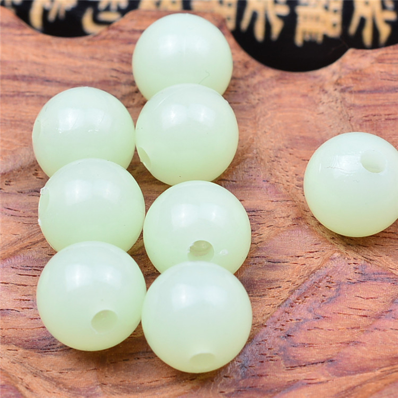 Lote de perlas luminosas para la noche, lote de 100 unidades de bolas flotantes redondas de 5MM, 6MM, 8MM, accesorios para aparejos de pesca, señuelo X071
