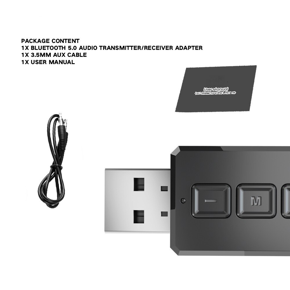 3.5mm AUX Stereo Wireless Adapter USB Bluetooth Transmitter Receiver TV Speaker Earphone Mini Car Music Bluetooth Transmit
