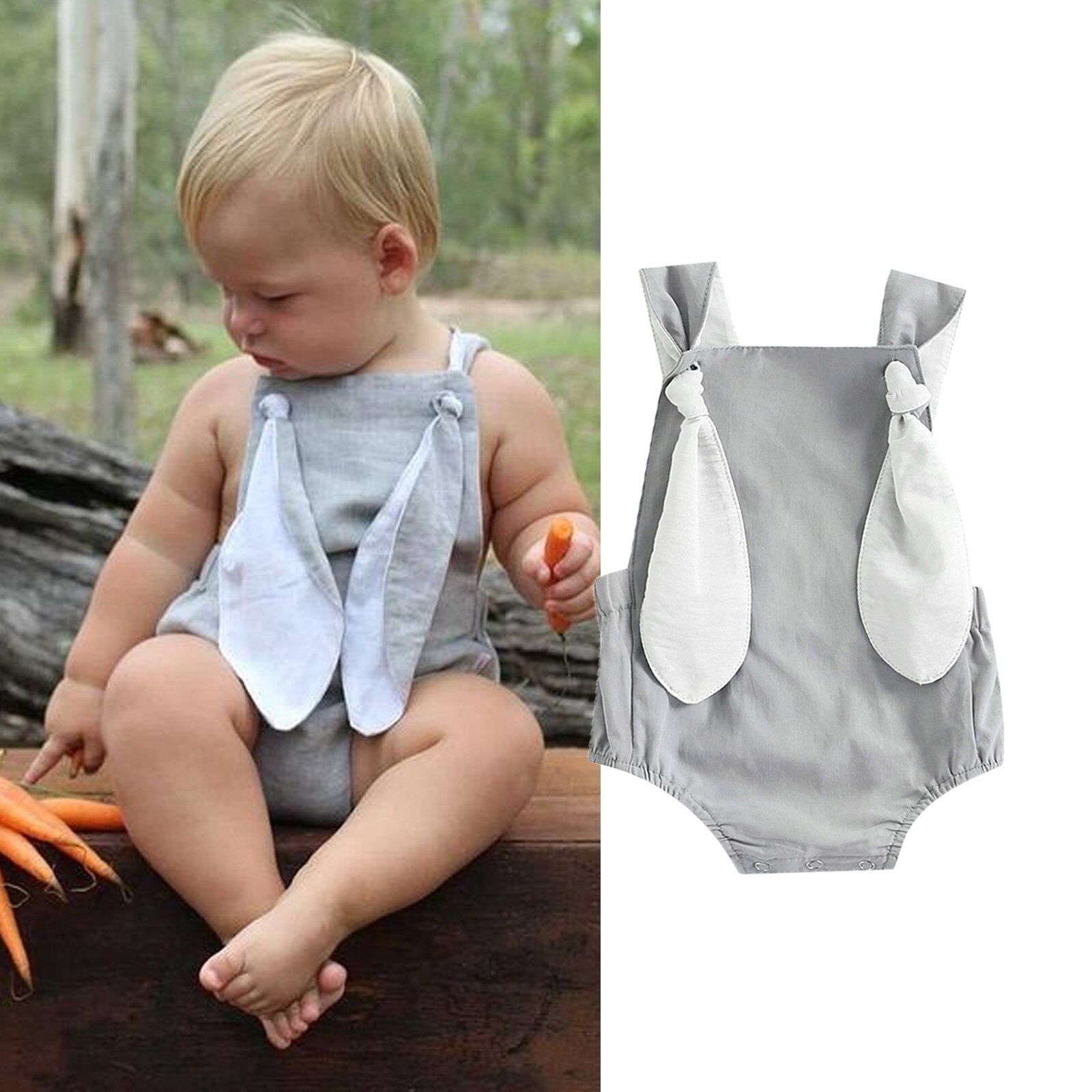 Ma &Ampere; Baby 0-18M Ostern Baby Mädchen Jungen Neugeborenen Jungen Hase Ohr Gesamt Insgesamt Party kleidung Sommer Kostümich D35