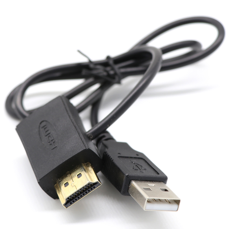 Hdmi Mannelijk Naar Vrouwelijk Connector + Usb 2.0 Oplader Kabel Splitter Adapter Extender