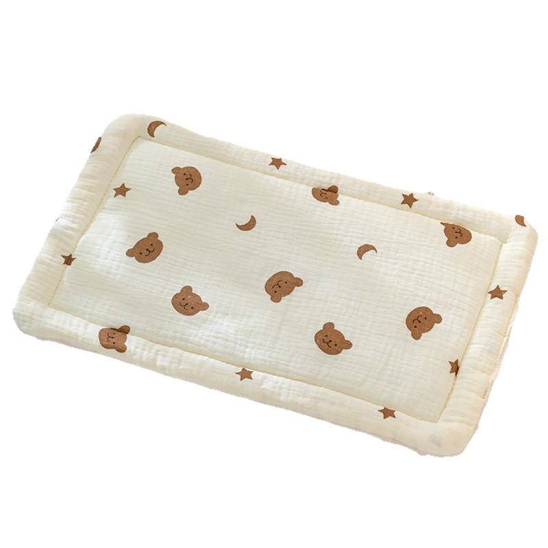 Children's Baby Cloud Pillow 1-2 Year Old Baby Pillow Flat Pillow Cotton Gauze Newborn Soothing Bean Pillow