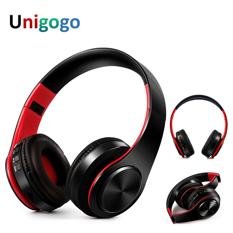 Colorful Wireless Earphones Bass Bluetooth Headphones Over-Ear foldable Headset handsfree with Mic for Gaming phone computer