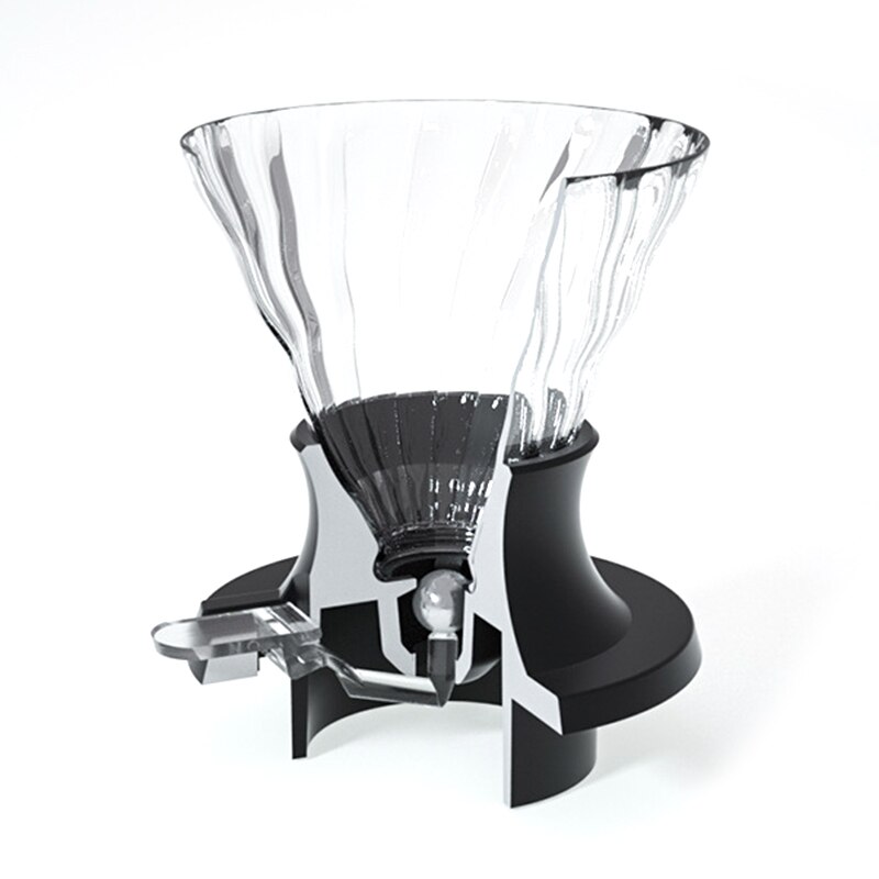 Immersion Coffee Dripper Glass V60 Coffee Maker V Shape Drip Coffee Filter with Push Switch