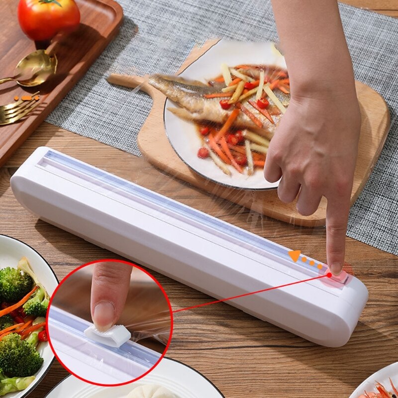 Conserveermiddel Film Folie Wax Paper Cutter Plastic Wrap Dispenser Keuken Gadget Gxma