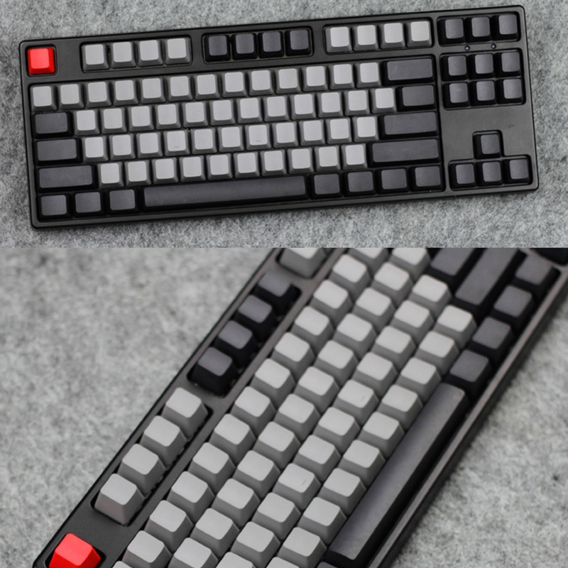 108 Keys PBT Keycap Black Gray Mixed Dolch Thick PBT OEM Profile For Cherry MX Switches Keyboard Keycap Add Mac Key