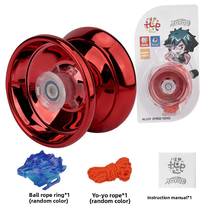 1 set di palline Yoyo professionali per giocare con le dita, dal design elegante, per principianti, idee regalo, leggere e facili da trasportare: Rosso