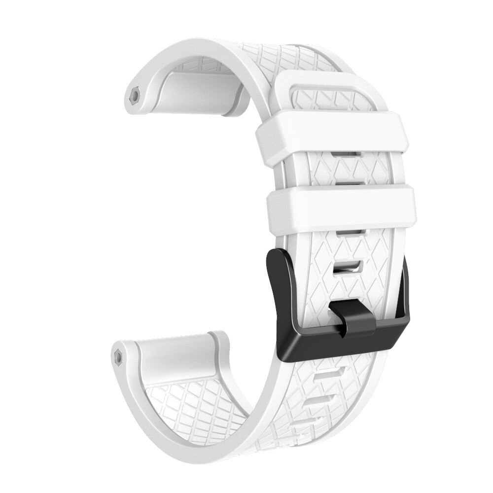 Hiperdeal Smart Accessoires Siliconen Band Voor Garmin Fenix/Fenix 2 Band Fit 26Mm Breedte Zachte Siliconen horloge Band Fe7: White
