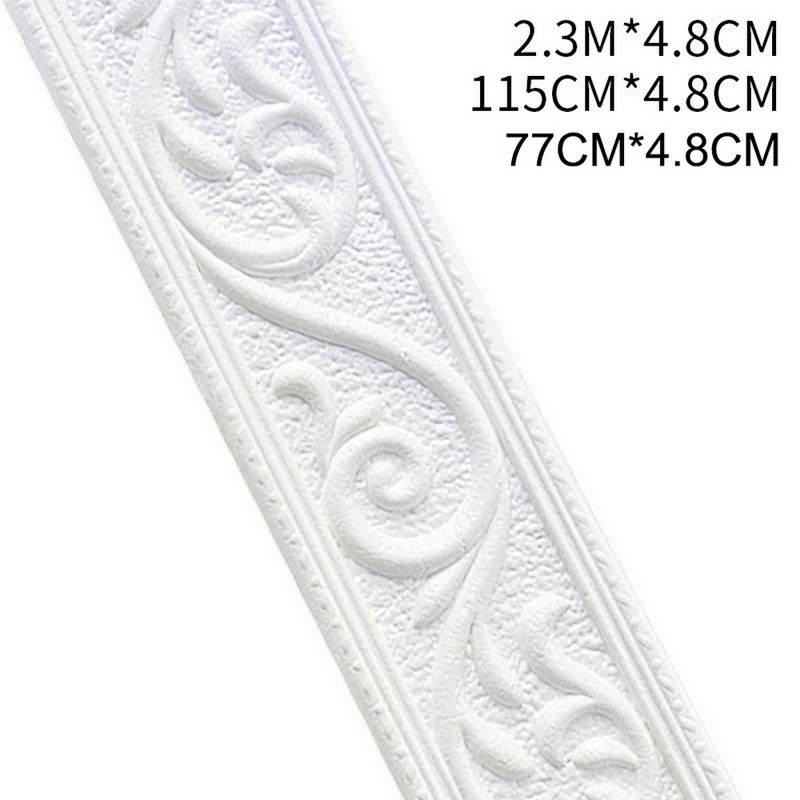 Linea di rivestimento della parete 3D battiscopa bordo autoadesivo impermeabile battiscopa carta da parati adesivo da parete per soggiorno decorazione domestica