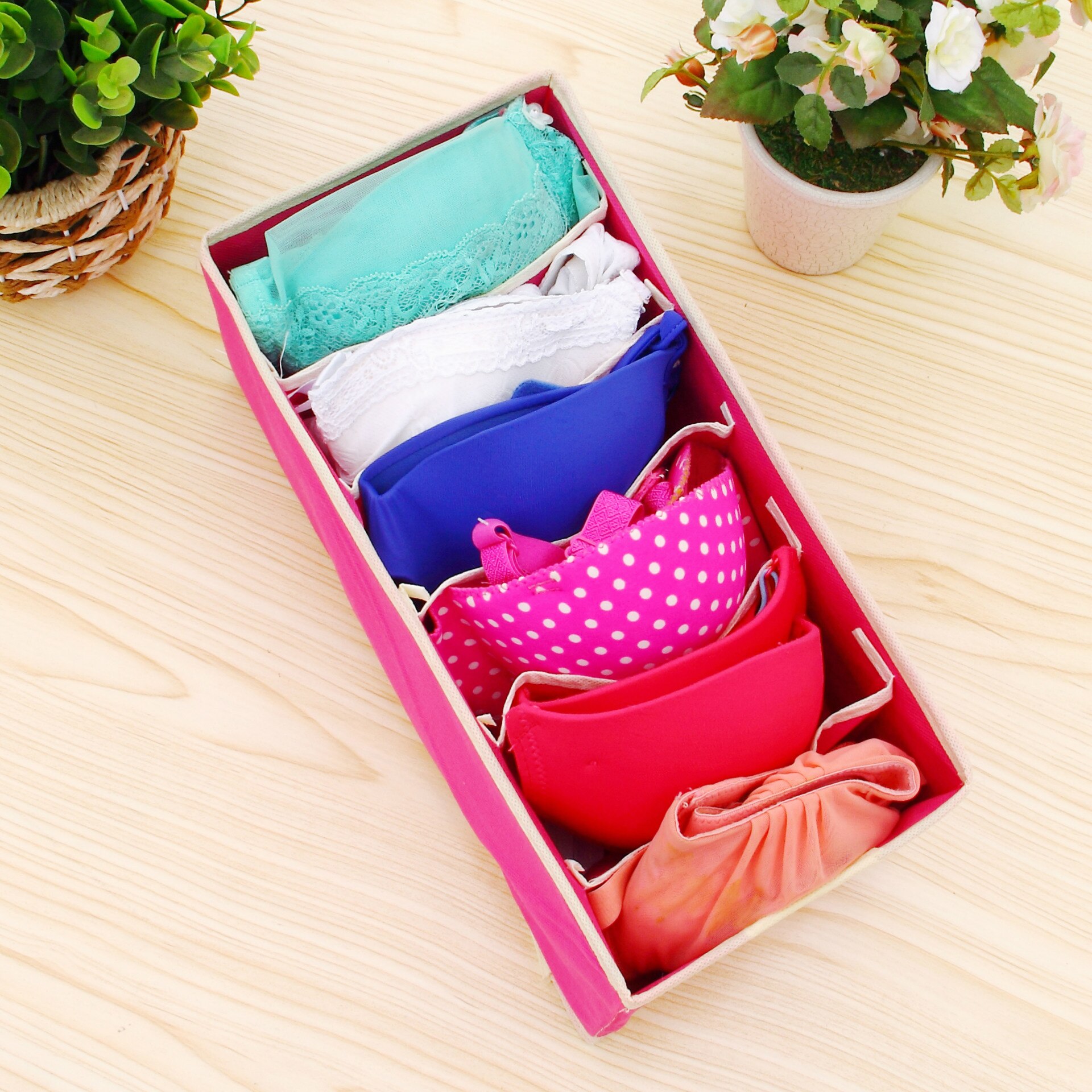 Socks Storage Boxes Underwear Divider Drawer Lidded Closet Organizer Ropa Interior Organizador for Ties Shorts Bra Organizador