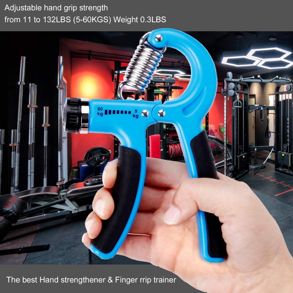 Hand Grip Strengthener Adjustable Resistance 11-132 Lbs (5-60kg) - Hand Gripper Exerciser, Strengthen Grip, Hand Squeeze