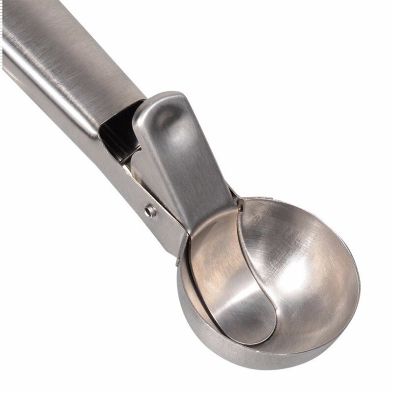 Stainless Steel Ice Cream Spoon Multi-funtion Mashed Potatoes Watermelon Jelly Yogurt Cookies Handle Scoop Kitchen Accessories