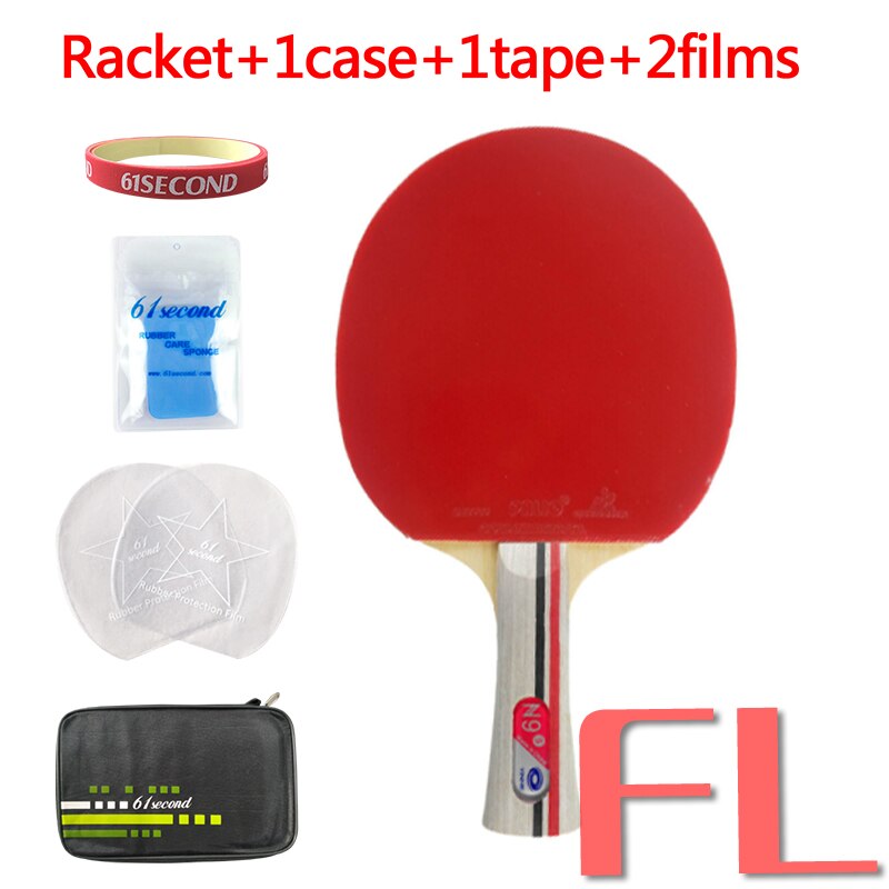 Raquette combinée de ping-pong Pro Yinhe N9s avec 2 pièces Palio CJ8000 BIOTECH H42-44 en caoutchouc: FL with F 1 case