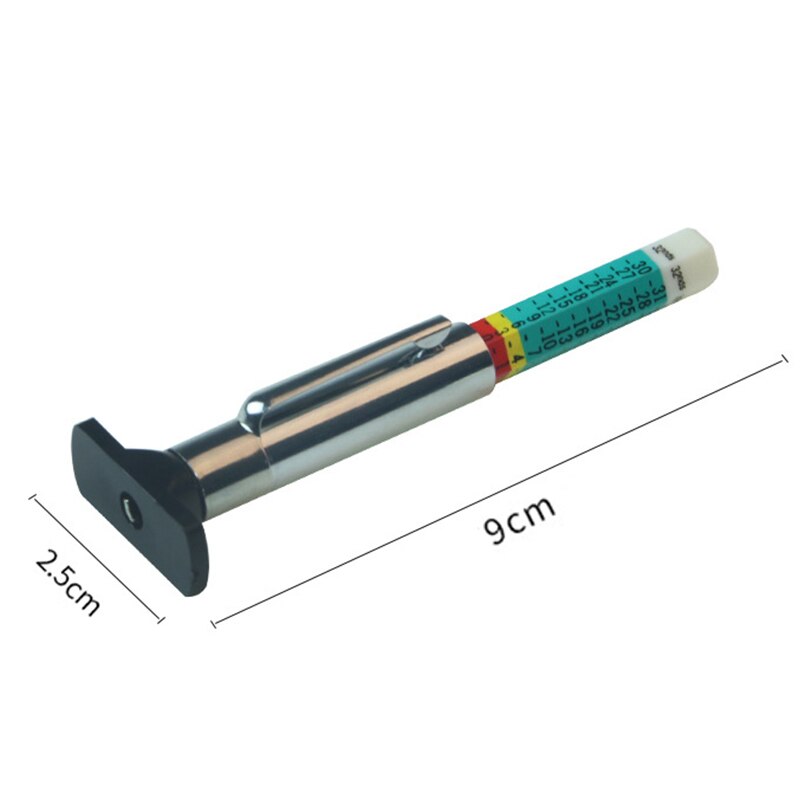 25mm bildäck mätpenna universal däck slitbanemönster djup mätverktyg cylindrisk bil tjocklek detektionsmätare
