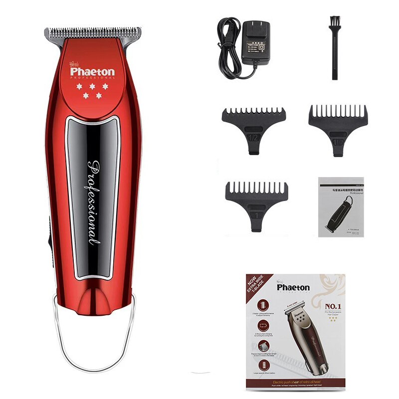 100-240V Professionele Tondeuse Professionele Tondeuse Baard Trimmer Mannen Haar Snijder Kapper Kapsel Machine modellering: Red
