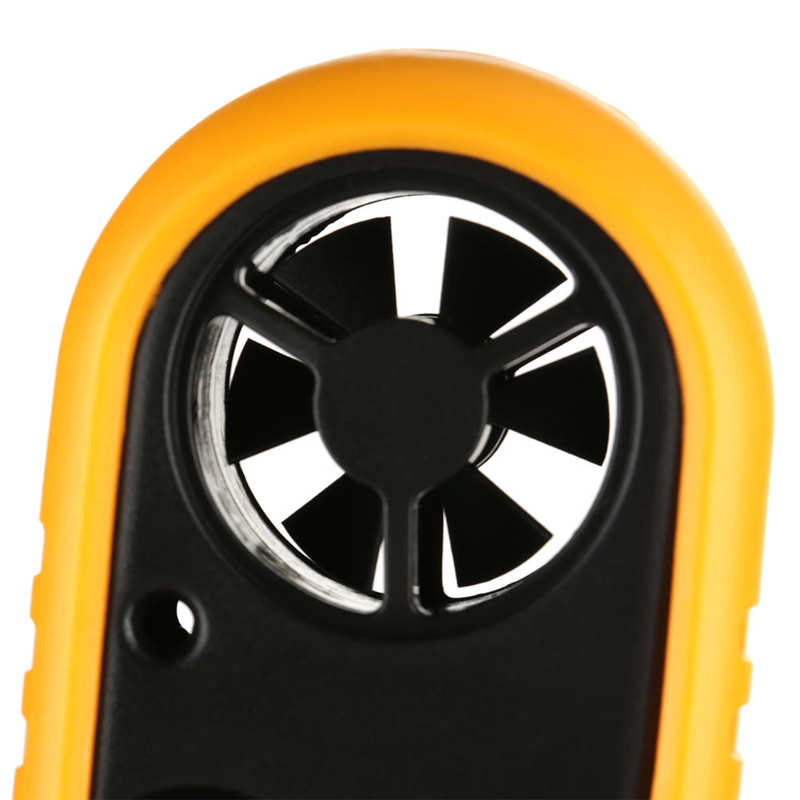 Wind Speed Meter Portable Digital Anemometer Wind Speed Gauge Air Flow Speed Temperature Meter Thermometer Anemometro