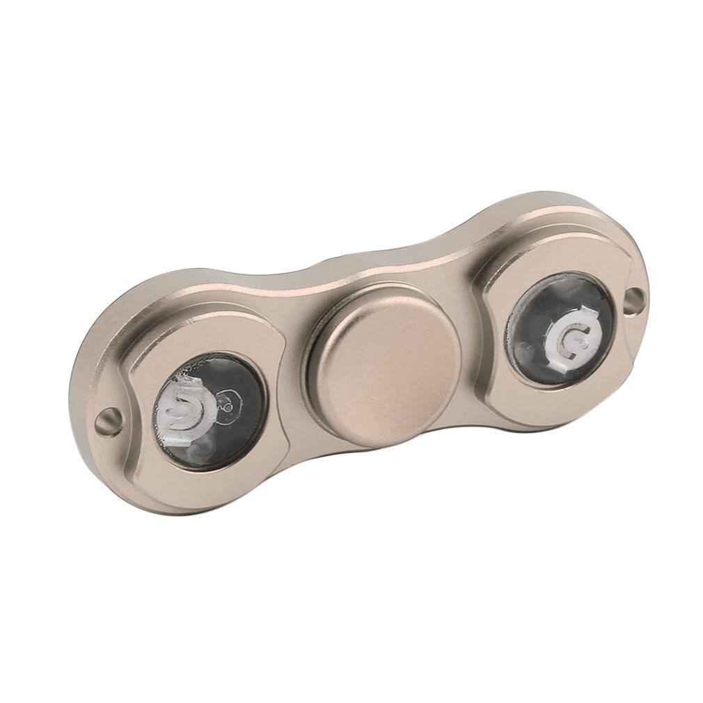 LED Hand Spinner Fingerspitze Spielzeug Aluminium Legierung Dreh Spielzeug Für Autismus Und ADHS Spinner Reduzieren betonen Erwachsene freundlicher Gold: Ursprünglich Titel