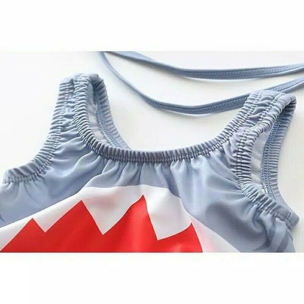 2 PCS Kinder Baby Jungen Mädchen Shark Cartoon Badeanzug Bademode Rash Guard Kostüm Beachwear Nette Neuheit 1-6Y