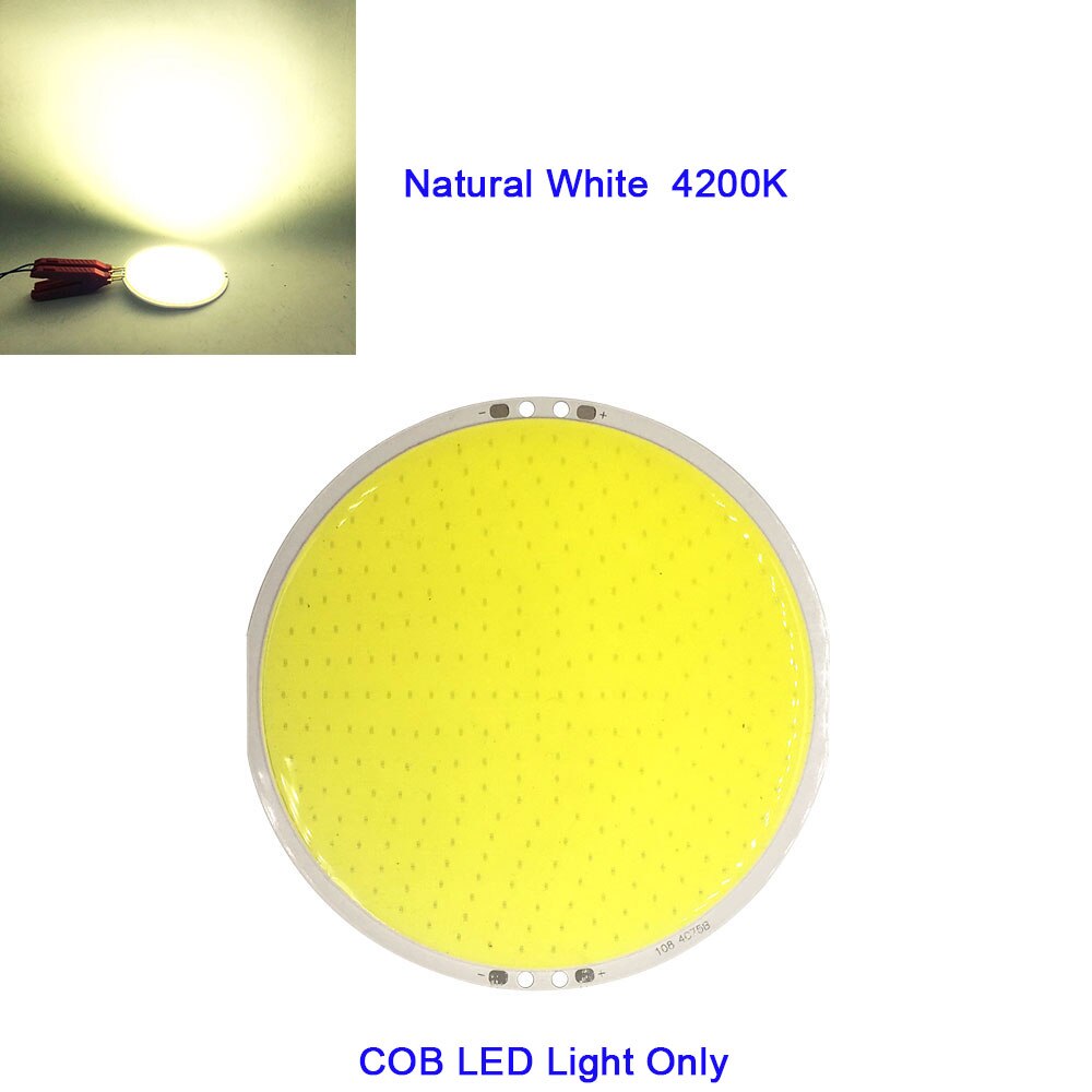 DC12V Dimbare Ronde COB LED Lamp Lampjes 12V 50W LED Lamp met Dimmer Blauw Warm Koud Wit kleur Aluminium COB Board 108MM: NW COB Only