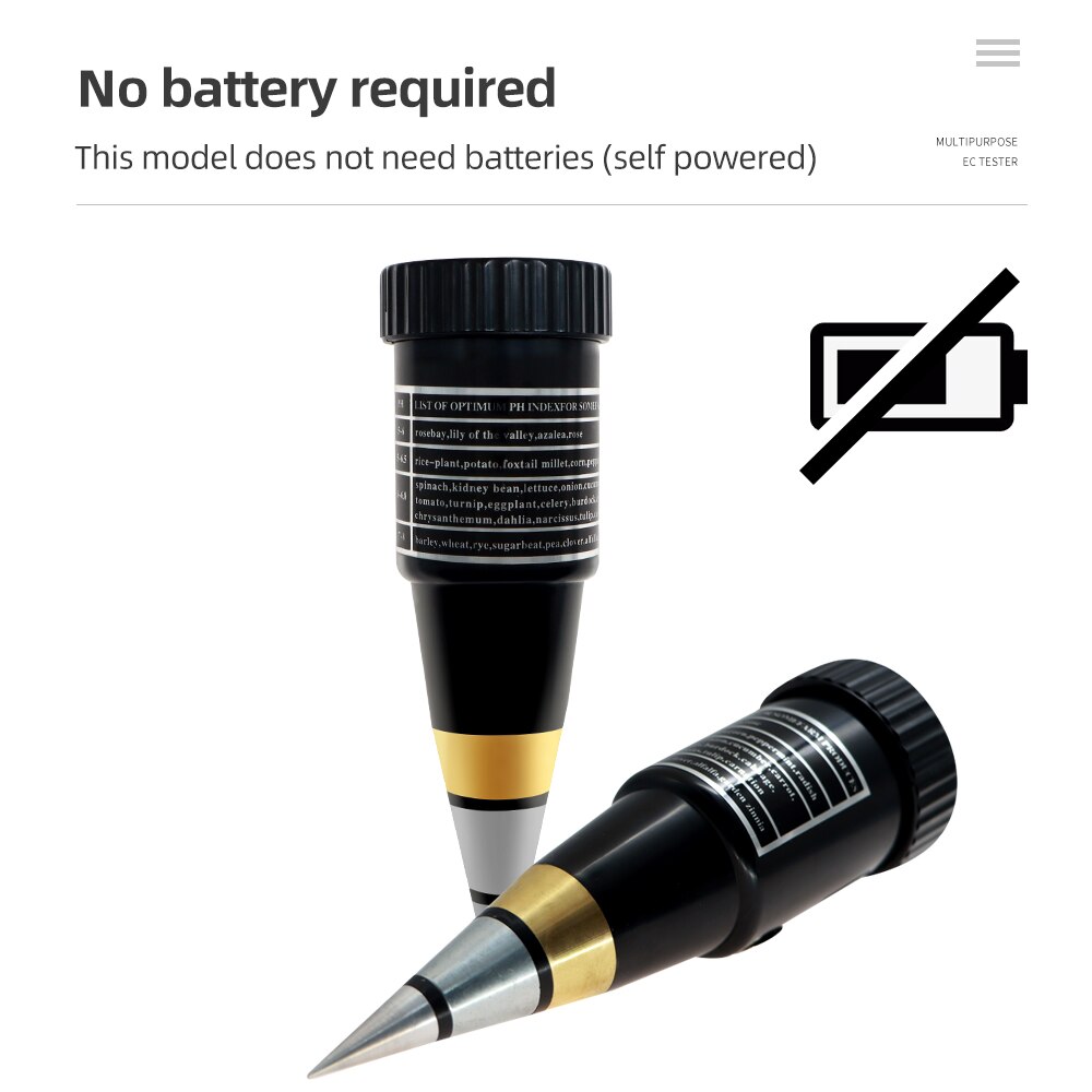 PH &amp; Moisture Meter Soil Acidity Meter Soil Temperature Humidity Sensor Electric Conductivity Soil Moisture tester 3~8 ph