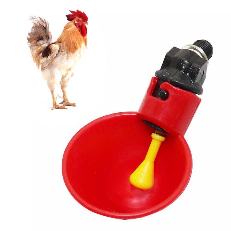 Automatic Chicken Water Drinking Cups With Yellow Nipple Farm Poultry Drinking Waterer Bowl Farm Breeding Equipment