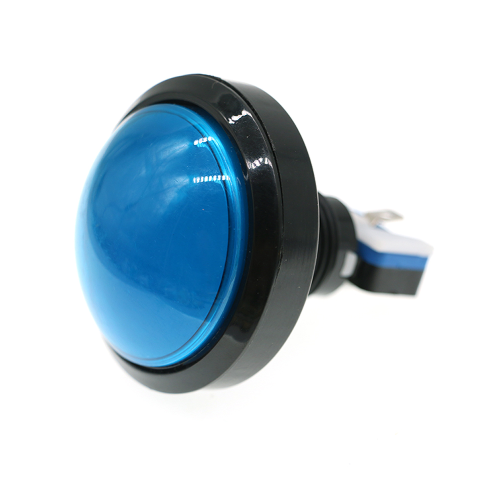 Botão Convexo com LED Iluminado Light Switch, Game Claw Vending Machine, guindaste, Pinball Parts, Slot Arcade, DIY, 60mm, 12V: Borgonha