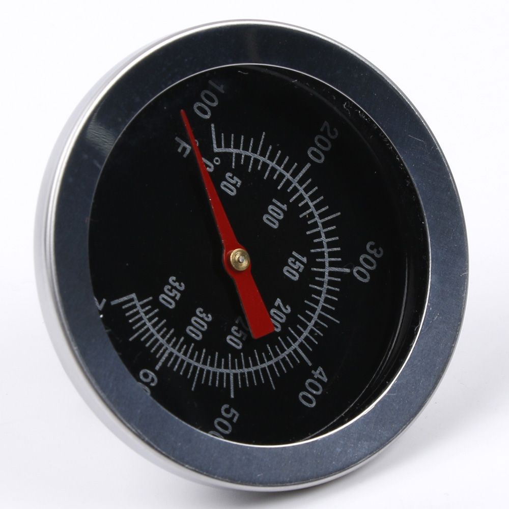 Livecity BBQ Grillthermometer – Roestvrij Staal – 50-400°C – Ø 6 Cm – Met Schroefdraad En Vleugelmoer – Eenvoudig Af Te Lezen