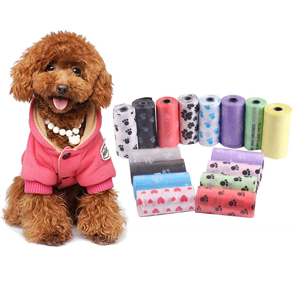 Biodegradable Pet Dog Poop Bag Zero Waste Dog Poop Bags Paw Doggy Litter Poop Bag Dispenser Pets Products For Dogs