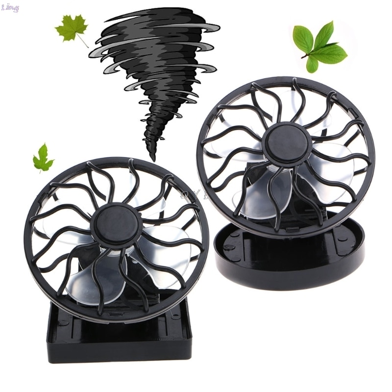 Mini Clip-on Solar Fan Direct Sun Panel Powered Portable Summer Cooling Fan For Travel Camping Fishing Outdoors Cooler