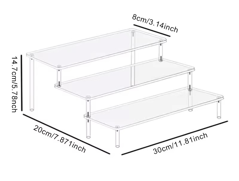 1 Set Display Stand Rack Oogschaduw Parfum Organizer Dozen Transparant Meerlaags Acryl Opbergrekken Desktop Cosmetica Plank: Roze