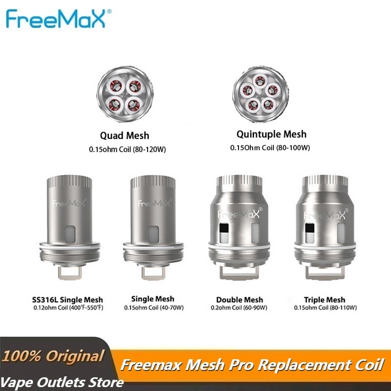 3/6pcs/lot Original Freemax Mesh Pro Coil Single 0.15ohm/Double 0.2ohm/Triple Vape Atomizer Coils Head for Freemax Mesh Pro Tank