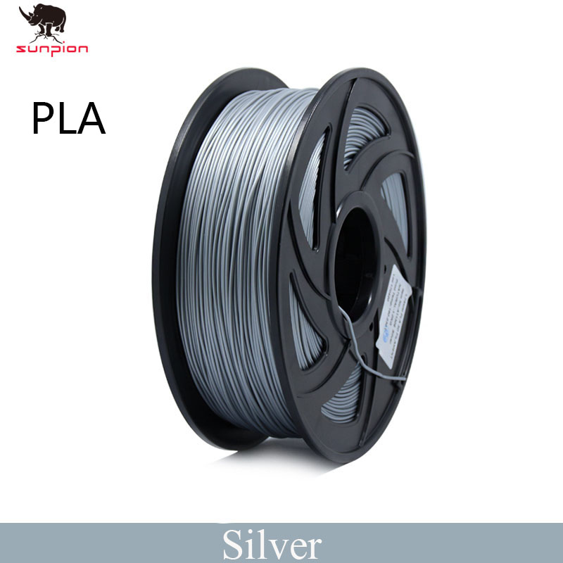 PLA 3D Printer Filament 1.75mm PLA 1.75 Filament 24 Colors White Dimensional Accuracy +/- 0.05 mm, 1kg / Spool: Silver