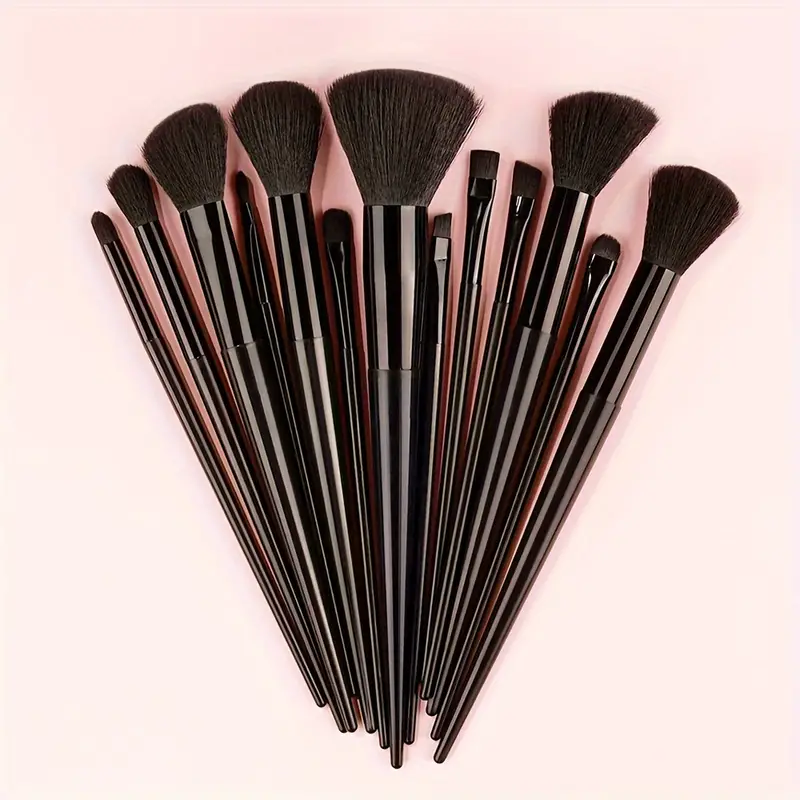 13PCS Makeup Brush Set Soft Fluffy Eye Shadow Foundation Blush Highlighter Concealer Brush Female Beauty Tool Christmas: Pink