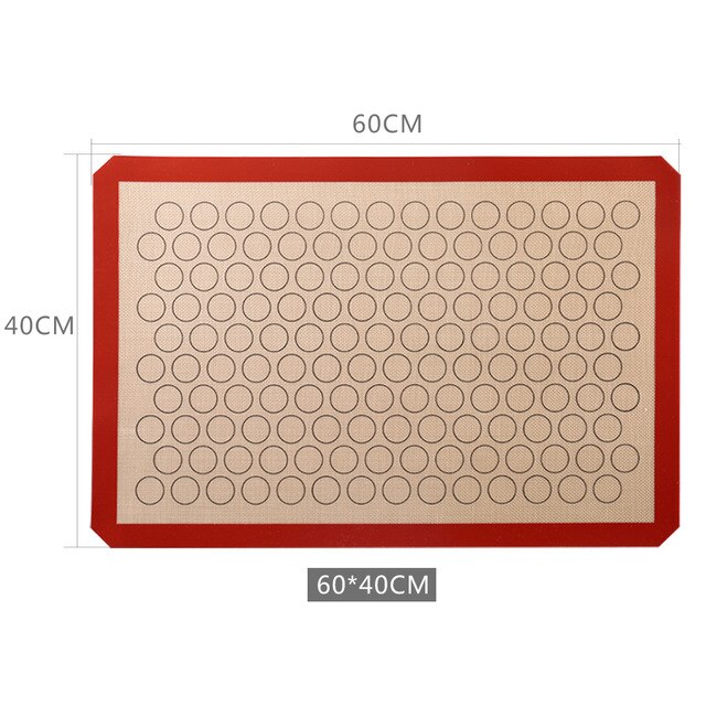 Silicone Macaron Baking Mat Nonstick Bakery Sheet Heat Resistance Mat for Bake Pans Macaroon/pastry/cookie Making Baking Mat: L