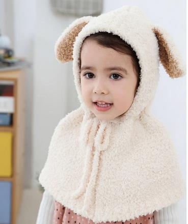 Efterår vinter baby toddler cardigan casaco søde øre fleece hætte varm kappe frakke overtøj blød hætte varm kappe spædbarn jakke: C