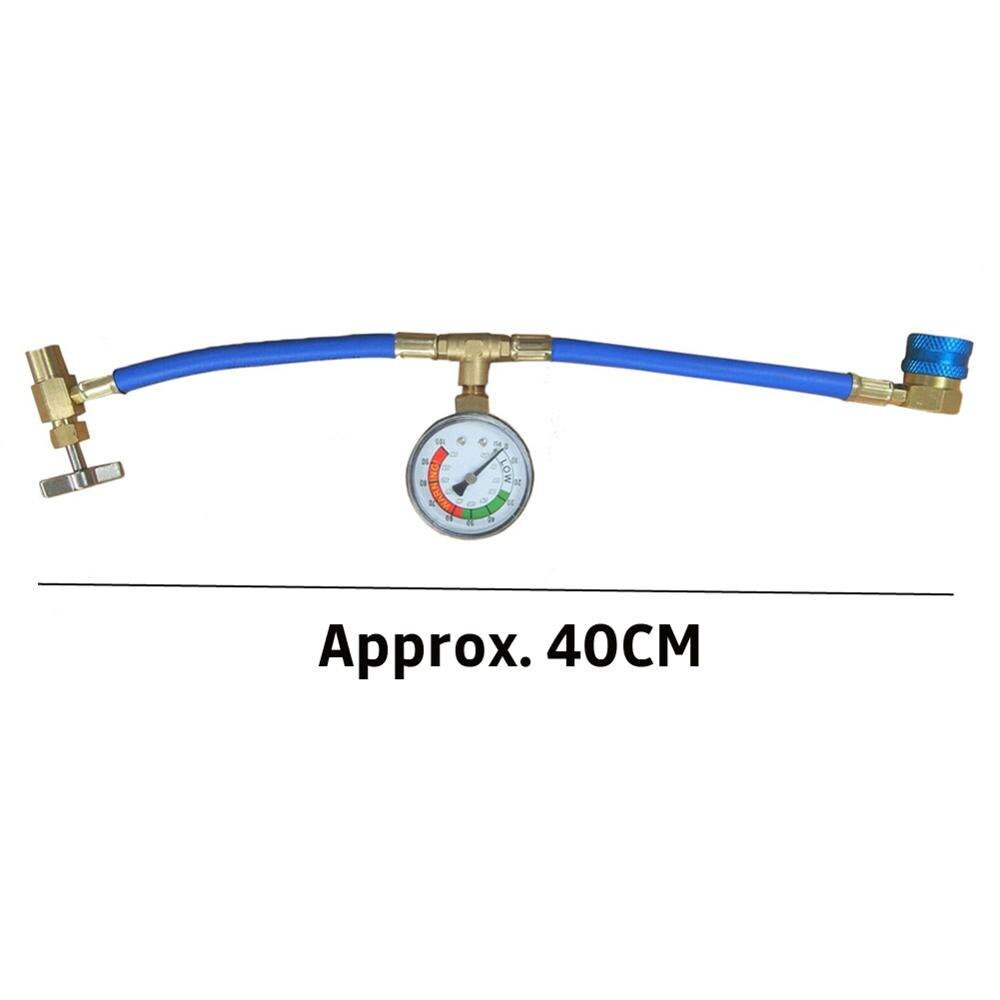 Zelfdichtende R1234yf A/C Kan Tap Lh Threads Gauge Hose Recharge Koelmiddel Ac Hose Recharge Meten Slang gas Gauge Automotive