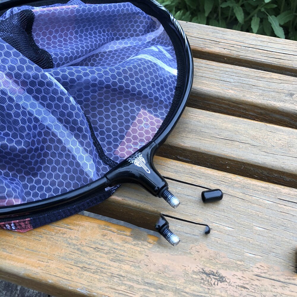 Alumiiniseoksesta valmistetut kalastusverkot kevyet hiilikuituiset kokoontaitettavat kalastustyökalut verkko reiän syvyys kokoontaitettava lasku uppoverkko 35cm 40cm x157g