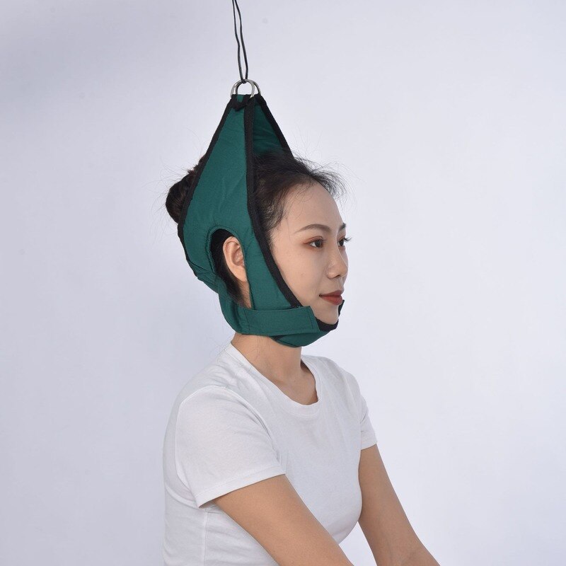 1Pcs Opknoping Cervicale Tractie Apparaat Zachte Hals Stretching Riem Pijnbestrijding Metalen Beugel Chiropractie Nek Tractie Kussen