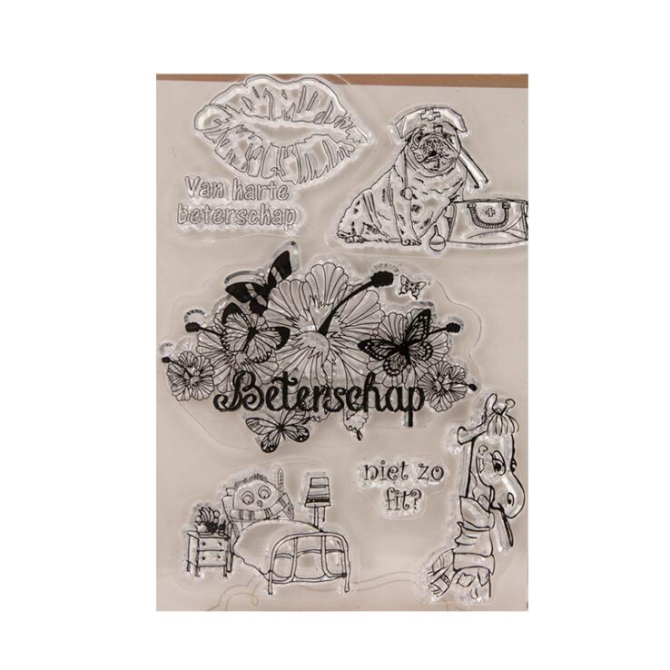 Dutch Beterschap Speedy Recovery Transparent Clear Silicone Stamp for Seal DIY Scrapbooking Photo Album Card Maker Stencils
